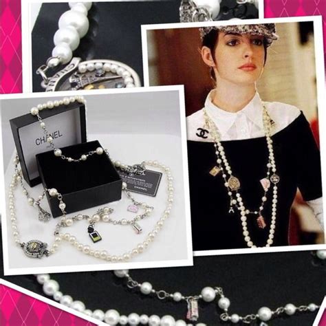 replica chanel necklace devil wears prada|devil wears prada outfit montage.